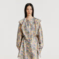 EENK YIVONA Scarfed Shirt - Cream/Blue Multi