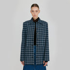 EENK ZILVIN Shirt Jacket - Navy/Sky Blue Multi