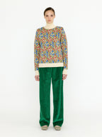 EENK EENK VINKY Floral Pattern Knit Turtleneck - Ivory/Blue/Red Multi