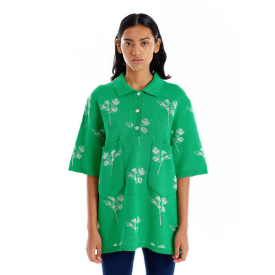EENK Oversized Polo Shirt - Green