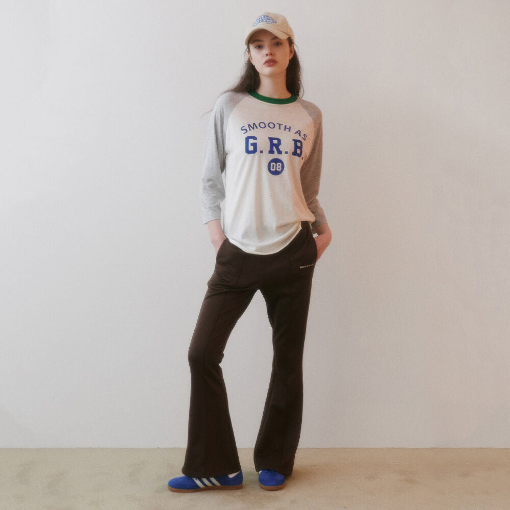 GREENBUTTER Raglan Sleeve Cookie T-shirt (Green/Blue)