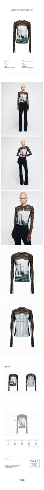YCH GAREDN GRAPHIC PRINTED T-SHIRT ORANGE (R25TS11161OR)