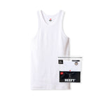 HANES BP Rib Tank Top White