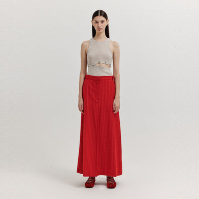 EENK Tucked Maxi Skirt - Red