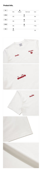 diadora Heart logo short sleeve t-shirt IVORY