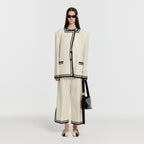 EENK EENK Contrast Wide Pants - Ivory