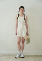 J'ASP J'ASP Judy Lace Jumpsuit (White)