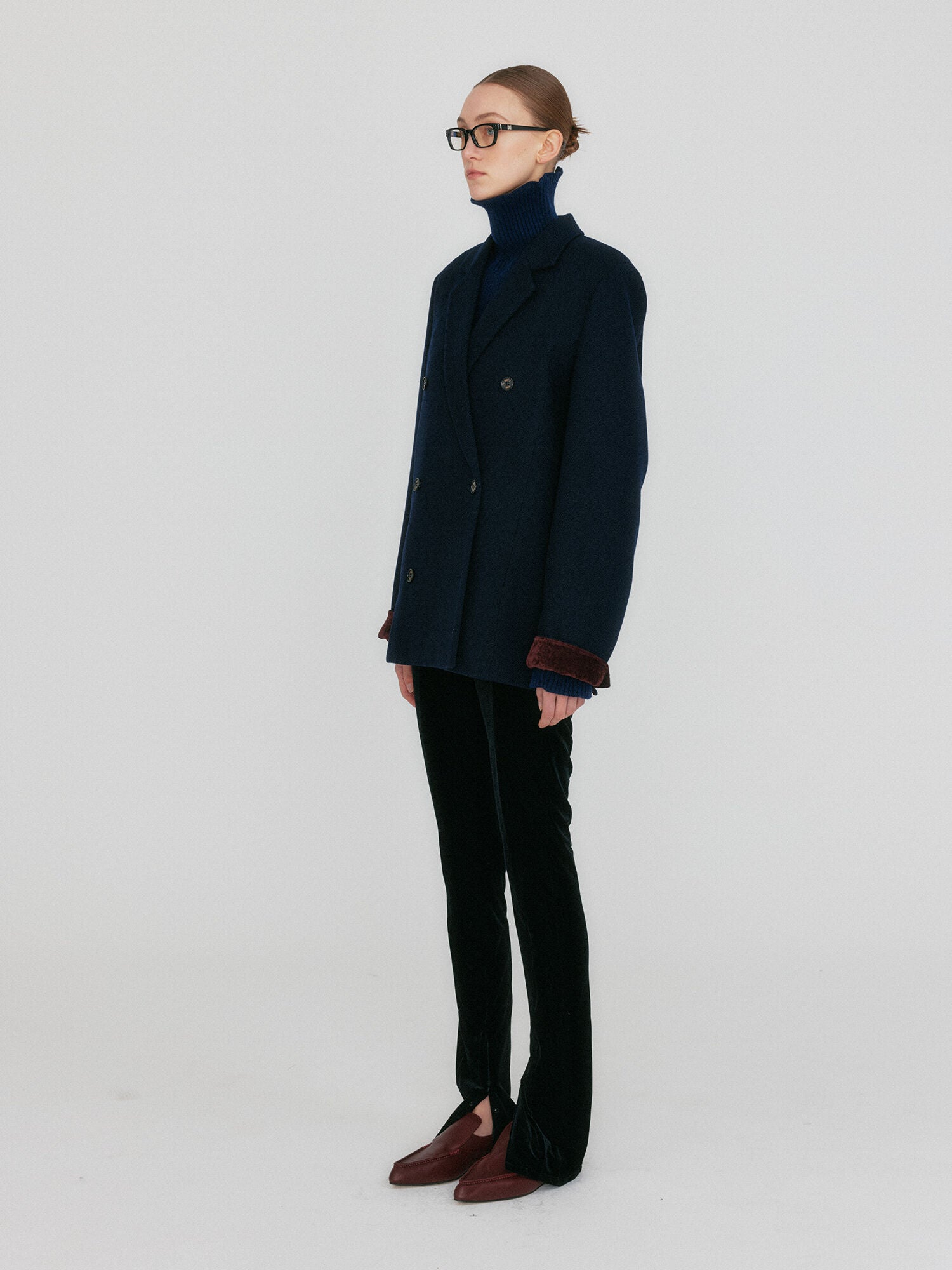 EENK ZEL Double-Breasted Blazer - Navy