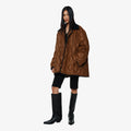 YCH COLLAR QUILTED JACKET BROWN (F24OT0101BR)