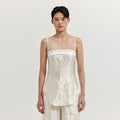 EENK EENK XIVIA Sleeveless Buttoned Top - Ivory