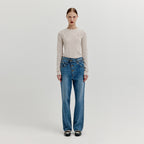 EENK XENEVA Asymmetric Front Denim Pants - Blue