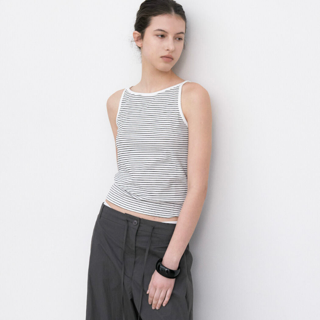 ATELIER NAIN ESSENTIAL STRIPE SLEEVELESS TEE (Z-T-6819)
