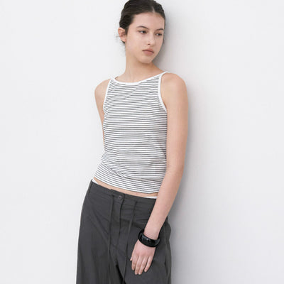 ESSENTIAL STRIPE SLEEVELESS TEE (Z-T-6819)