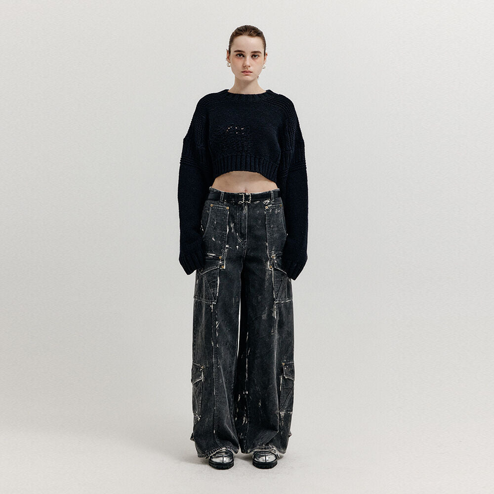 EENK EENK Cargo Denim Pants - Dark Grey