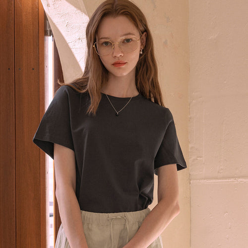 VANONE ATELIER A3403 Signature silket T-shirt_Dark gray