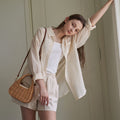 LOEIL [29CM Exclusive] Soft see-through loose fit blouse - Lemon Yellow