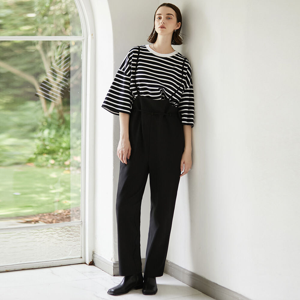 ariff low overall pants_BLACK