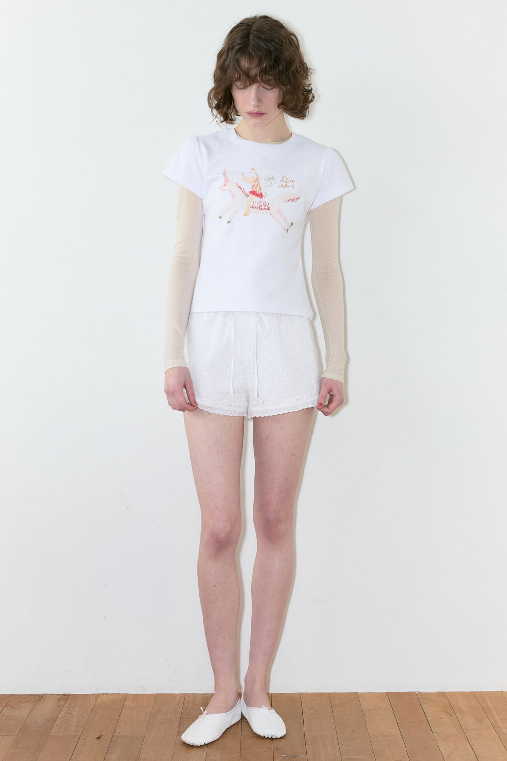 SINOON Unicorn Puff T-Shirt (White)