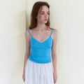 ETMON Cross Lace Cami Top, Blue