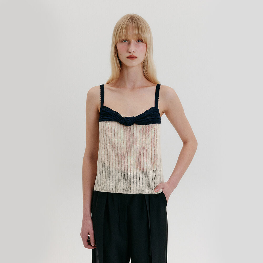 EENK Knotted Knit Top - Ivory