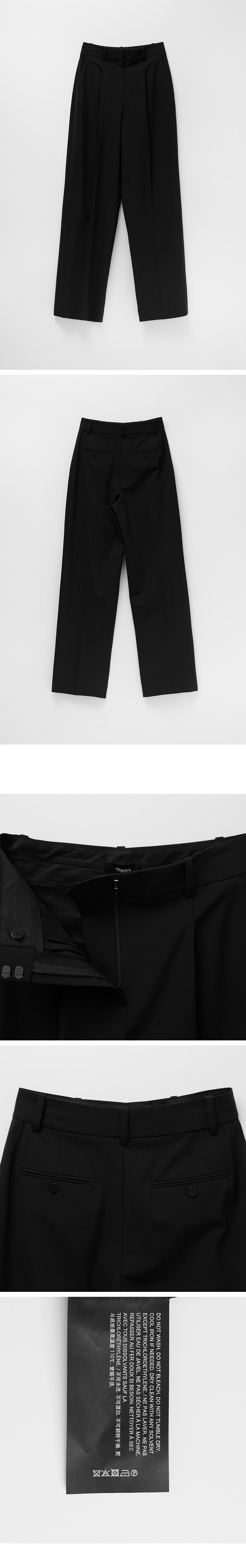 THEORY Theory Pleated Pants - Black (M0801217 001)