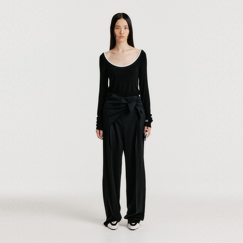 EENK YEDIA Scarfed Pants - Black