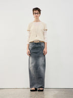 LOW CLASSIC U-NECK LOGO BLOUSE_BEIGE_LW251BL04BE