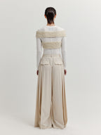 EENK EENK XIOLETTA Cross Knit Top - Ivory