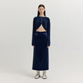 EENK EENK Skirt Textured Long - Navy