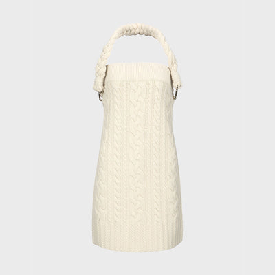CABLE-KNIT DRESS CREAM (W23KD806CR)