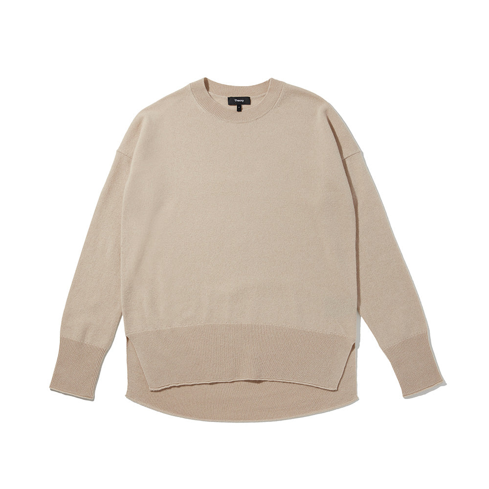 THEORY Theory KARENIA half-sleeve turtleneck cashmere knit - beige (L0718709 xm0)