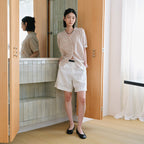 HUNCH Smocking Detail V-Neck Shirts (2color)