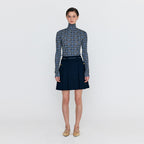 EENK EENK WENDEL Double-Belted Pleated Mini Skirt - Navy