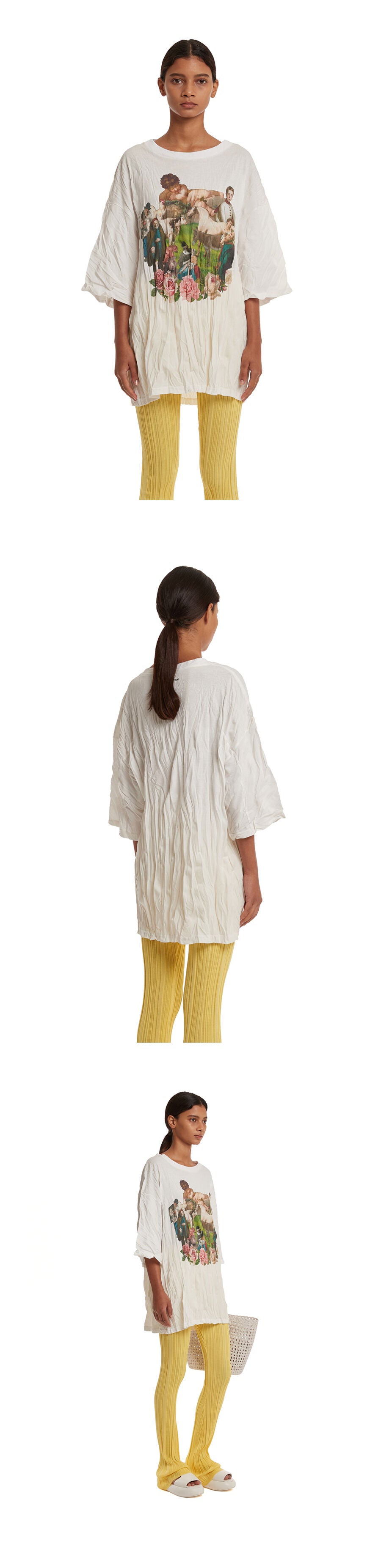 Trunk Project Crinkled T-shirt_White
