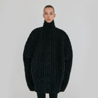 EENK ZO Voluminous High Neck Jacket - Black
