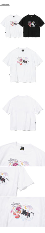 CPGN DTP Doodle Art Crop Short Sleeve T-Shirt White
