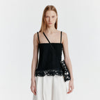 EENK YESICA Embroidery Lace Top - Black
