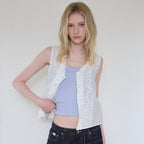 FRIVER07 Flower frill sleeveless blouse [FRSP08BL01]_Ivory