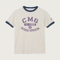 CHAMPION Basic Graphic Ringer T-Shirt Blue