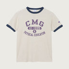CHAMPION Basic Graphic Ringer T-Shirt Blue