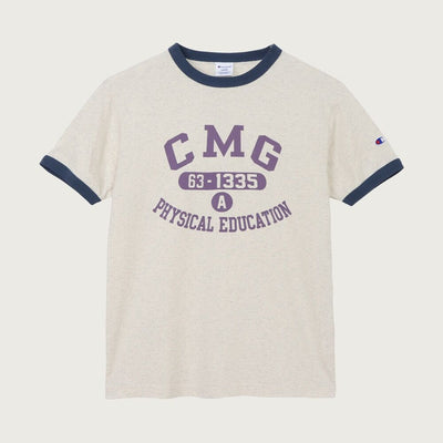 Basic Graphic Ringer T-Shirt Blue