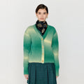EENK EENK VASSIA Gradation Striped Knit Cardigan - Green