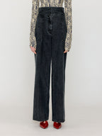 EENK EENK VORSET High-Rise Wide Denim Pants - Black