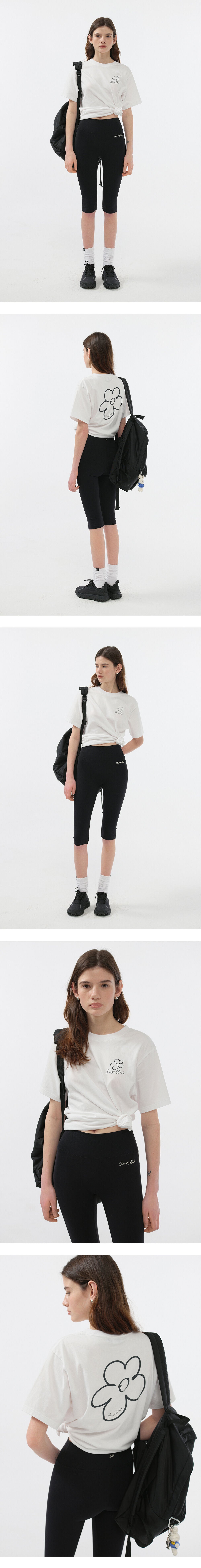 DUNST UNISEX DRAWING BLOOM LOGO T-SHIRT OFF WHITE_UDTS5B130OW