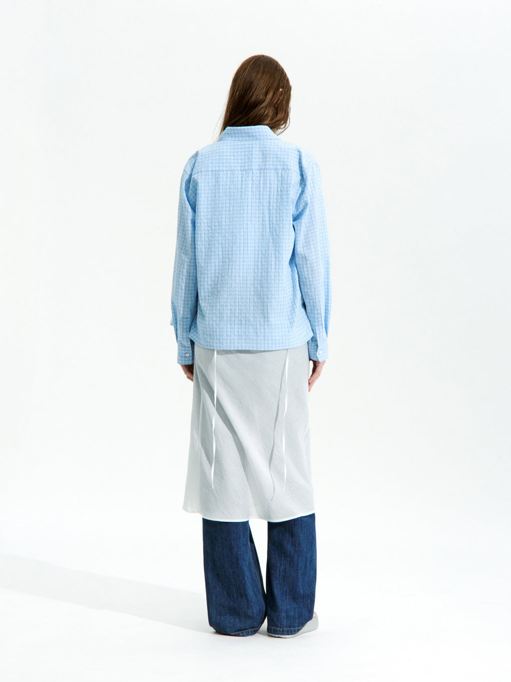 LOW CLASSIC Lc CHECKED REGULAR-FIT SHIRT_SOFT BLUE_LC252SH06B2