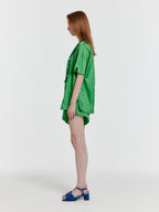 EENK YINDA Short Sleeve Jacquard Shirt - Green
