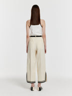 EENK YOUE Contrast Halter Top - White