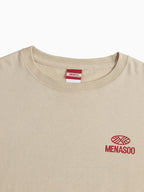 MENASOO Squared Hearttrack Graphic T Shirt_Oatmeal