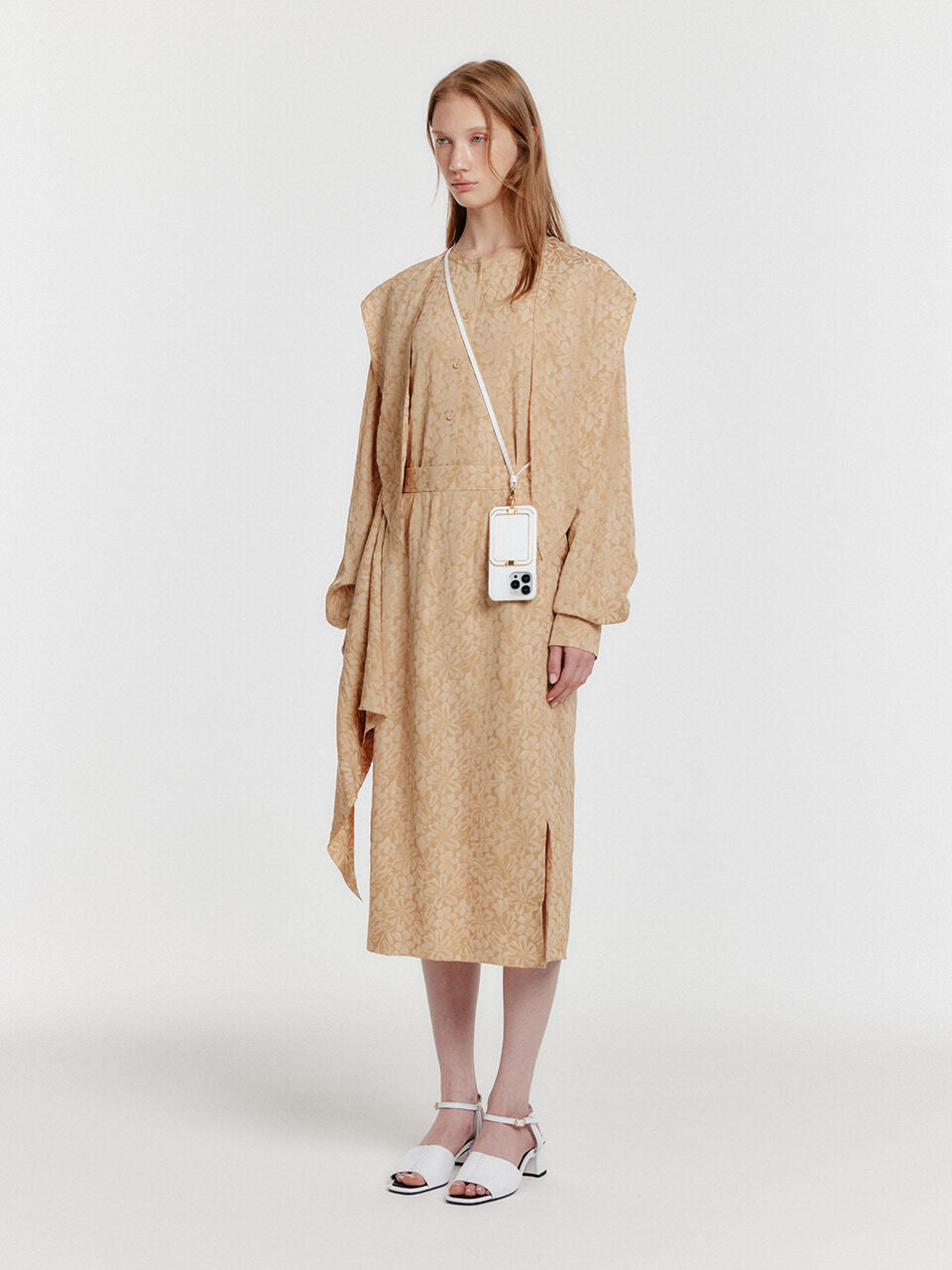 EENK YIVONA Scarfed Shirt - Beige