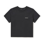 SNOWPEAK APPAREL Aerocool Women's Crop Short Sleeve T-Shirt Dark Charcoal (S26MWFTS27)